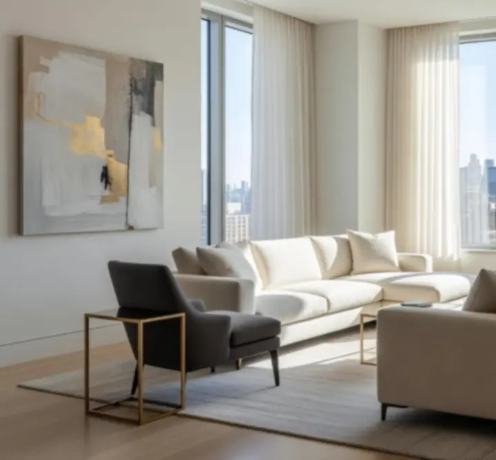 Penthouse w Chelsea - przestrzeń z panoramicznym widokiem na miasto