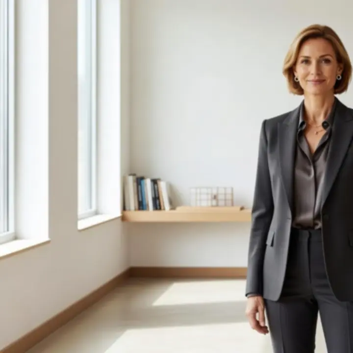 Portret założycielki i głównej projektantki Tryhardgg Solutions Limited w eleganckiej przestrzeni studia