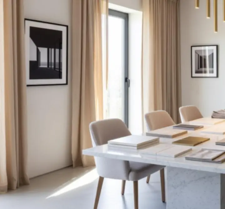 Wnętrze studia Tryhardgg Solutions Limited - przestronna, świetlista przestrzeń kreatywna z biblioteką materiałów